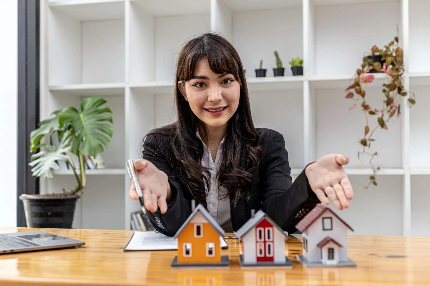 Couple reviewing paperwork together